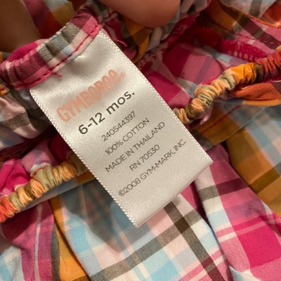 6-12 months vintage Gymboree plaid dress - Picture 2 of 2